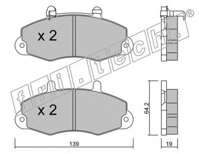 Комплект тормозных колодок, дисковый тормоз fri.tech. купить