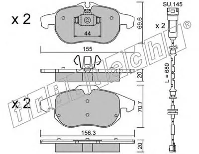 Комплект тормозных колодок, дисковый тормоз fri.tech. купить
