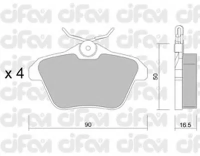 Комплект тормозных колодок, дисковый тормоз CIFAM купить
