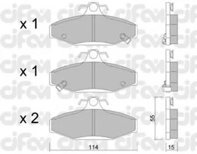 Комплект тормозных колодок, дисковый тормоз CIFAM купить