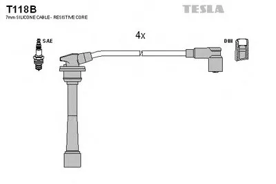 Комплект проводов зажигания TESLA купить