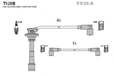 Комплект проводов зажигания TESLA купить