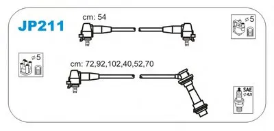 Комплект проводов зажигания JANMOR купить