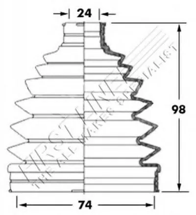 Пыльник, приводной вал FIRST LINE купить