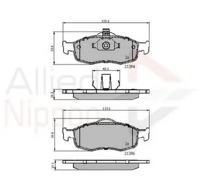 Комплект тормозных колодок, дисковый тормоз ANL Braking COMLINE купить