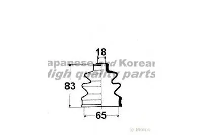 Комплект пылника, приводной вал ASHUKI купить