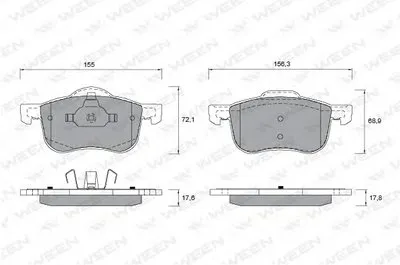 Комплект тормозных колодок, дисковый тормоз WEEN купить