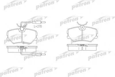 Комплект тормозных колодок, дисковый тормоз PATRON купить