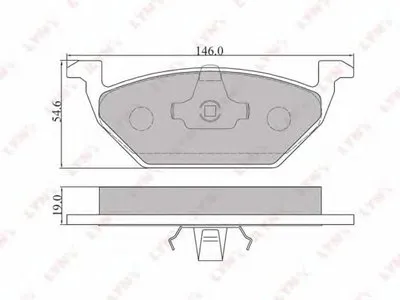 Комплект тормозных колодок, дисковый тормоз LYNXauto купить