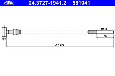 Трос, стояночная тормозная система ATE купить