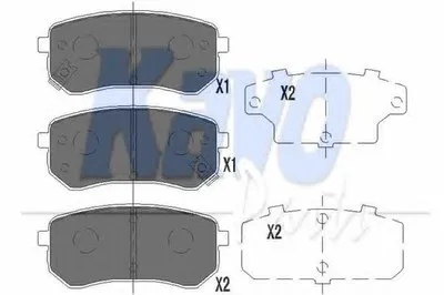 Комплект тормозных колодок, дисковый тормоз KAVO PARTS купить