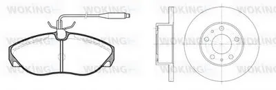 Комплект тормозов, дисковый тормозной механизм WOKING купить