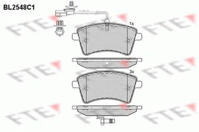 Комплект тормозных колодок, дисковый тормоз FTE купить