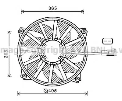 Вентилятор, охлаждение двигателя AVA QUALITY COOLING купить