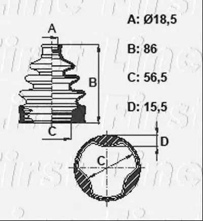 Пыльник, приводной вал FIRST LINE купить