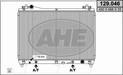 Радиатор, охлаждение двигателя AHE купить