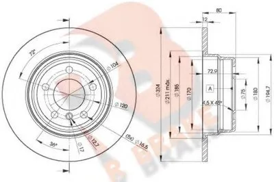 Тормозной диск R BRAKE купить