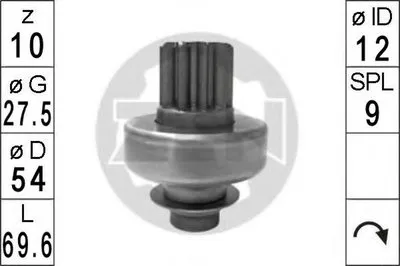 Привод с механизмом свободного хода, стартер ERA купить