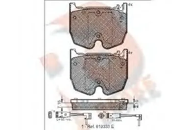 Комплект тормозных колодок, дисковый тормоз R BRAKE купить