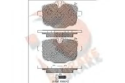 Комплект тормозных колодок, дисковый тормоз R BRAKE купить