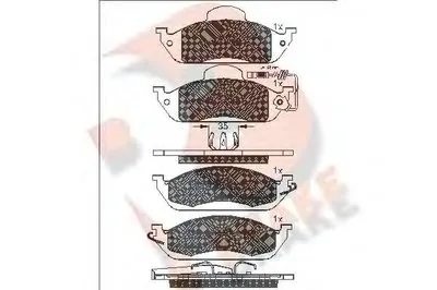 Комплект тормозных колодок, дисковый тормоз R BRAKE купить