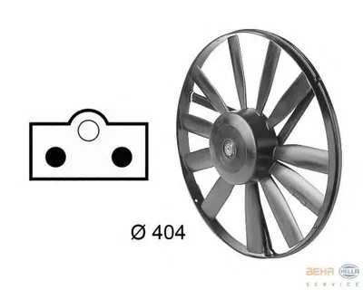 Вентилятор, охлаждение двигателя BEHR HELLA SERVICE HELLA купить