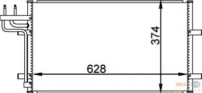 Конденсатор, кондиционер BEHR HELLA SERVICE HELLA купить