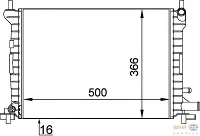 Радиатор, охлаждение двигателя BEHR HELLA SERVICE HELLA купить