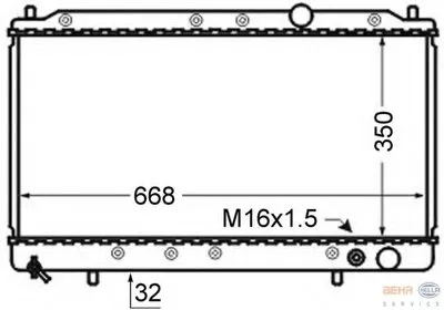 Радиатор, охлаждение двигателя BEHR HELLA SERVICE HELLA купить