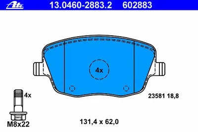Комплект тормозных колодок, дисковый тормоз ATE купить