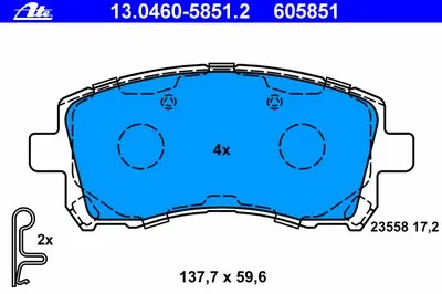 Комплект тормозных колодок, дисковый тормоз ATE купить