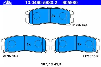 Комплект тормозных колодок, дисковый тормоз ATE купить