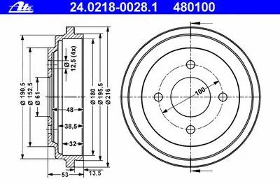Тормозной барабан ATE купить