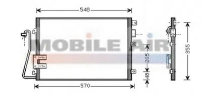 Конденсатор, кондиционер VAN WEZEL купить