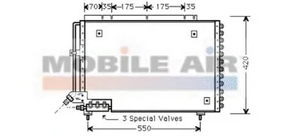 Конденсатор, кондиционер VAN WEZEL купить