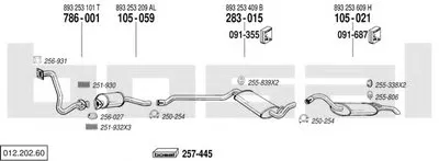 Система выпуска ОГ BOSAL купить