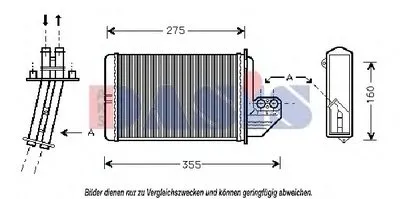 Теплообменник, отопление салона AKS DASIS купить
