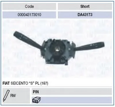 Выключатель на колонке рулевого управления MAGNETI MARELLI купить