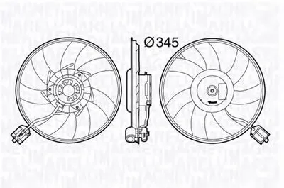 Вентилятор, охлаждение двигателя MAGNETI MARELLI купить