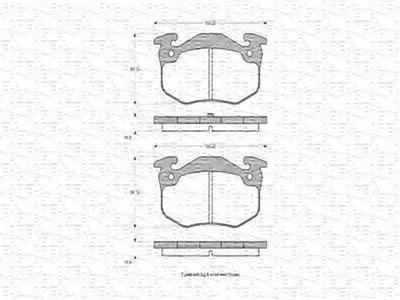 Комплект тормозных колодок, дисковый тормоз MAGNETI MARELLI купить