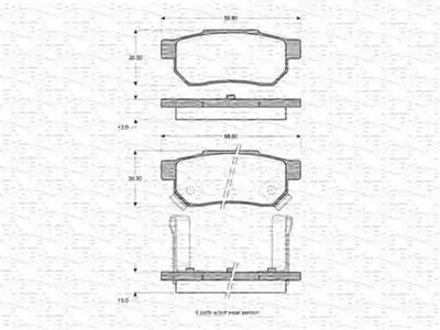 Комплект тормозных колодок, дисковый тормоз MAGNETI MARELLI купить