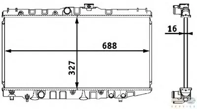 Радиатор, охлаждение двигателя BEHR HELLA SERVICE купить