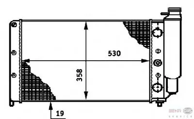 Радиатор, охлаждение двигателя BEHR HELLA SERVICE купить