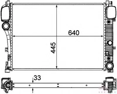 Радиатор, охлаждение двигателя BEHR HELLA SERVICE купить