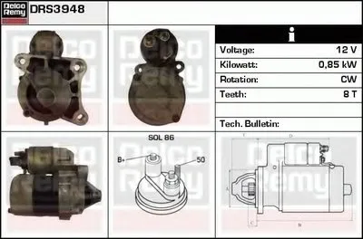 Стартер Remanufactured REMY (Light Duty) DELCO REMY купить