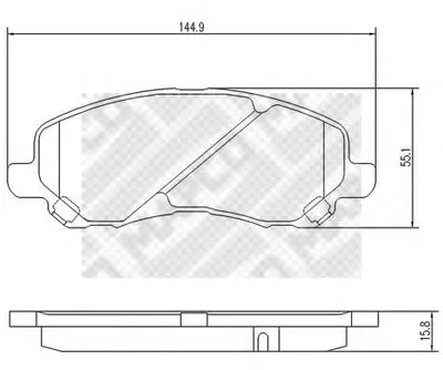 Комплект тормозных колодок, дисковый тормоз MAPCO купить