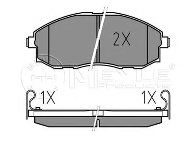 Комплект тормозных колодок, дисковый тормоз MEYLE купить