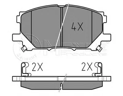 Комплект тормозных колодок, дисковый тормоз MEYLE купить