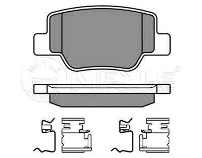 Комплект тормозных колодок, дисковый тормоз MEYLE купить