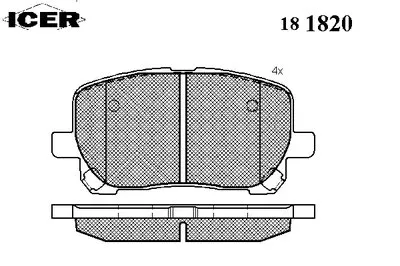 Комплект тормозных колодок, дисковый тормоз ICER купить